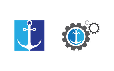 Anchor illustration icon Logo design template v1.1