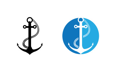 Anchor illustration icon Logo design template v1.2