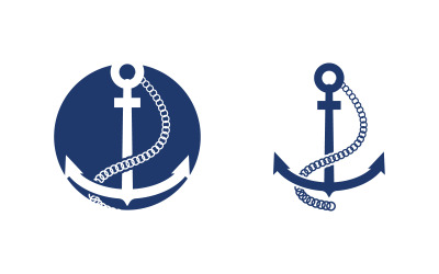 Anchor illustration icon Logo design template v1.3