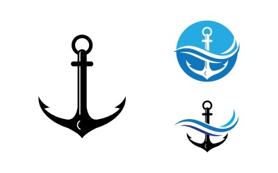 Anchor illustration icon Logo design template v1.4