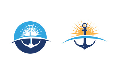 Anchor illustration icon Logo design template v1.5