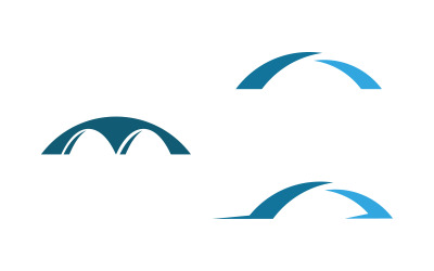 Bridge icon concept illustration Logo design template v2.4