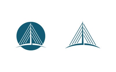 Bridge icon concept illustration Logo design template v2.5