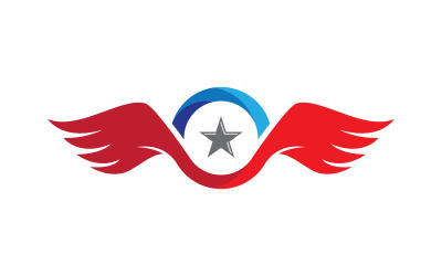 Eagle hawk wing icon Template logo design v2.43