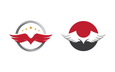 Eagle hawk wing icon Template logo design v2.46