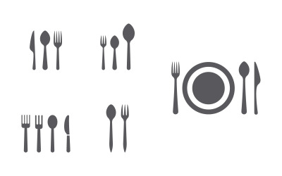Chef-kok kookelement logo sjabloon vectorillustratie v2.3