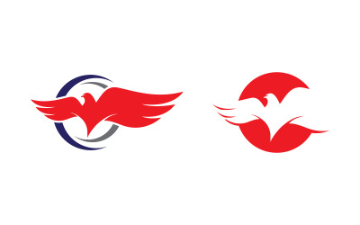 Eagle hawk wing icon Template logo design v2.42