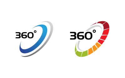364 Degree View vector illustration logo template v1.1