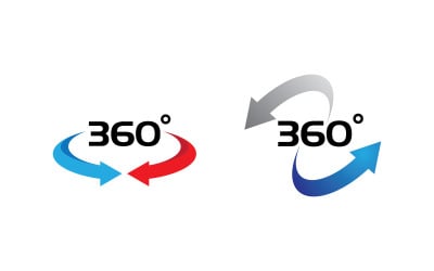 365 Degree View vector illustration logo template v1.1