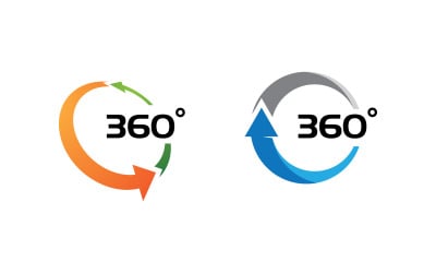 366 Degree View vector illustration logo template v1.1