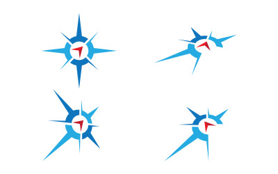 Ilustração vetorial do logotipo da bússola moderna v2.6