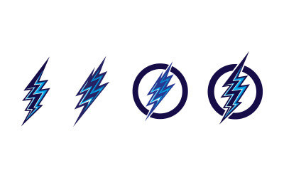 Lightning Power Logo Template vector icon illustration design v2.5