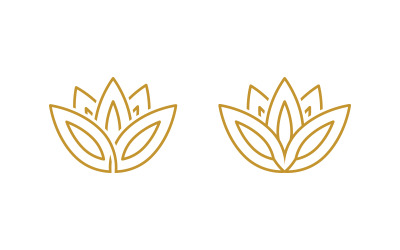 Lotus Flower vector icon design template illustration v3.16