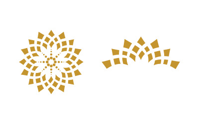 Lotus Flower vector icon design template illustration v3.18