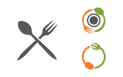 Modèle de logo de chef de cuisine, illustration vectorielle v2.1