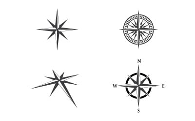 Modern Compass Logo vector ion illustration design v2.1
