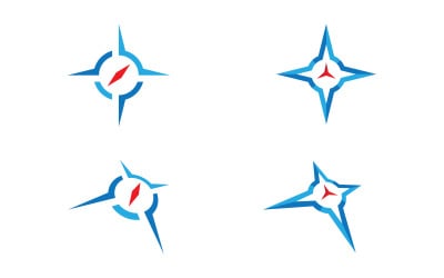 Modern Compass Logo vector ion illustration design v2.3