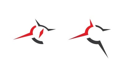 Modern Compass Logo vector ion illustration design v2.4