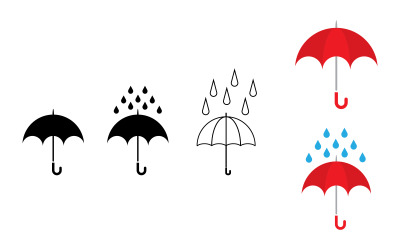 Regenschirm-Safe-Konzeptillustration Logo-Vorlagendesign v2.3