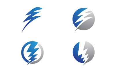 Шаблон логотипу Lightning Power Vector Icon Design v2.6
