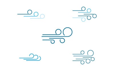 Wind Vortex Concept icon Logo illustration template v1.1