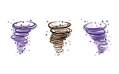 Wind Vortex Concept icon Logo illustration template v1.3