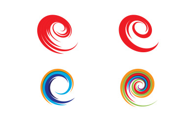 Wind Vortex Concept icon Logo illustration template v1.5