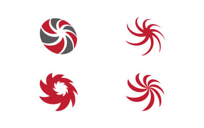 Wind Vortex Concept icon Logo illustration template v1.6