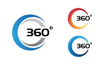 361 graden weergave vectorillustratie logo sjabloon v1.1