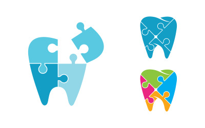 Modello di progettazione vettoriale dell&amp;#39;icona del logo per l&amp;#39;assistenza medica odontoiatrica v3.7