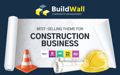 "BuildWall - Construction Company Multipurpose WordPress Theme" 响应式WordPress模板 #53591