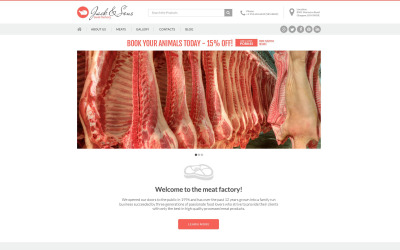 Drupal Vorlage namens "Meat and Steak House" #53558
