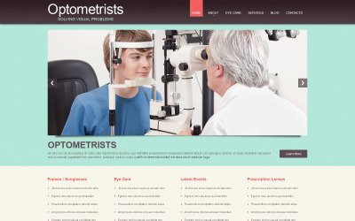 Het responsieve WordPress-thema van de optometrist