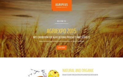 Modelo de página inicial responsiva para agricultura