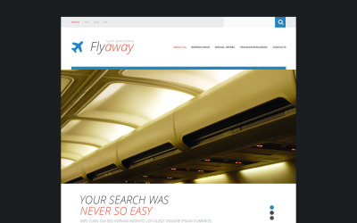 Modelo de site de passagens aéreas
