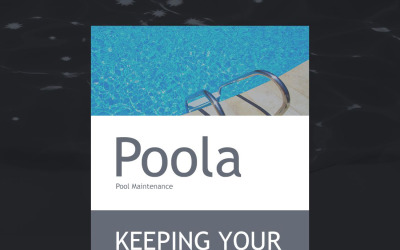 Plantilla de boletín informativo adaptable a la piscina