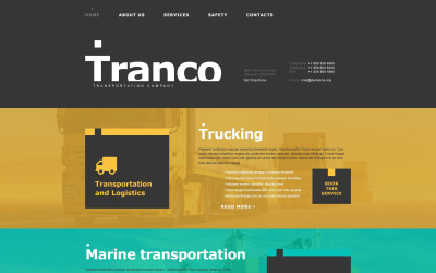 Plantilla Muse #53563 para Sitio de Transporte