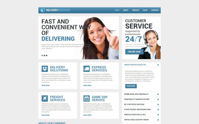 Responsive Drupal šablona Delivery Services