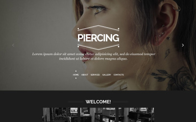 Sjabloon voor responsieve website van tattoo-salon