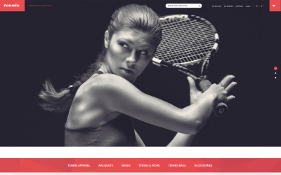 Template Magento Responsive #53506 "Tennis Equipment"