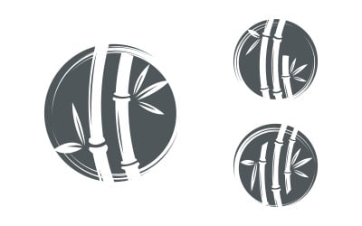 Icona vettoriale di bambù della natura Modello di progettazione dell&amp;#39;illustrazione del logo v1.4