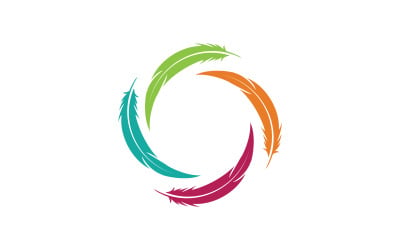 Modèle de conception de logo d&amp;#39;écrivain de plume de stylo v2.16