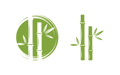 Natur Bambus Vektor-Symbol Logo Illustration Design-Vorlage v1.6