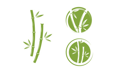 Nature Bamboo vector icon Logo illustration design template v1.1