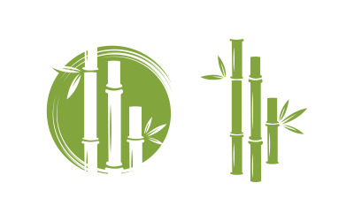 Szablon projektu logo z ikoną wektorową bambusa w wersji 1.2