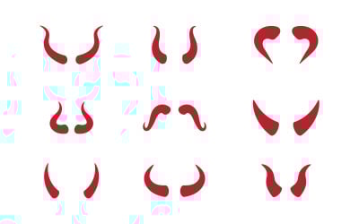 Taurus Horn Logo Template vector icon illustration design v2.4