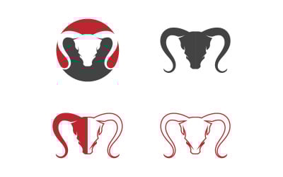 Taurus Horn Logo Template vector icon illustration design v2.6