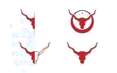 Taurus Horn Logo Vorlage Vektorsymbol Illustration Design v2.5