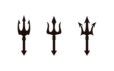 Trident Armor Warrior Vector Icon Logo Template ontwerp v1.10