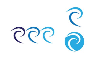 Water wave liquid vector Logo illustration design V3.269